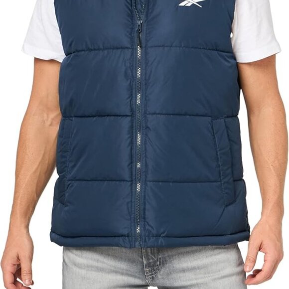 Reebok Men's Vector Navy Puffer Vest/NWT/L - Picture 2 of 16